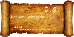 Depner Georgina névjegykártya